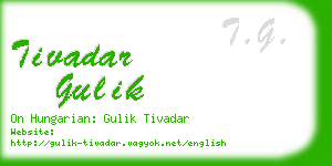 tivadar gulik business card